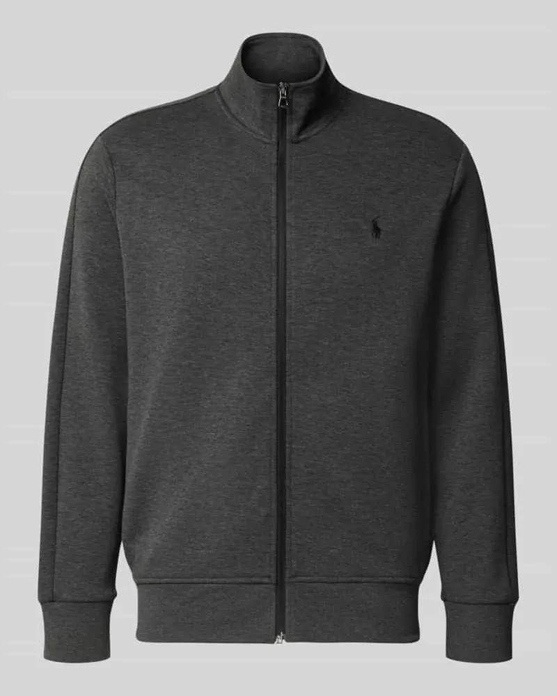 Ralph Lauren Relaxed Fit Sweatjacke aus Baumwoll-Mix Dunkelgrau