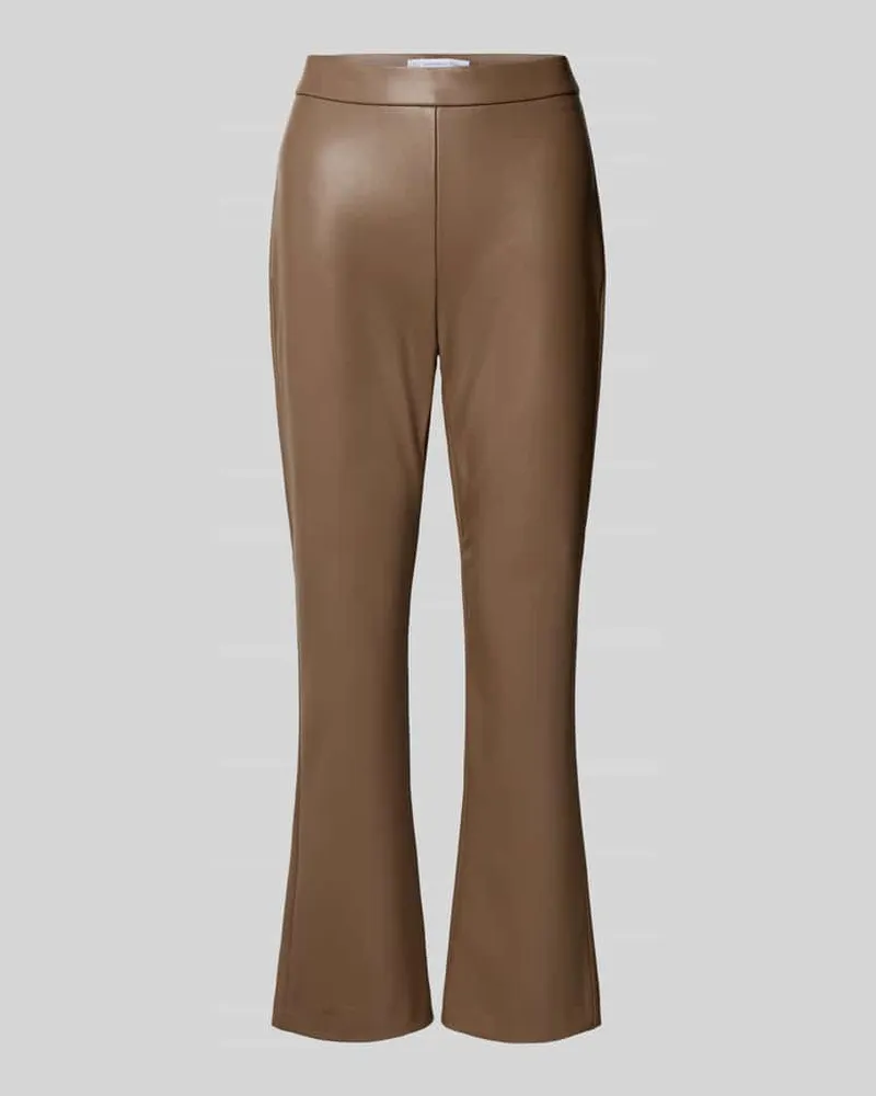 RAFFAELLO ROSSI  Flared Bootcut Hose in Leder-Optik Modell 'MACY Beige