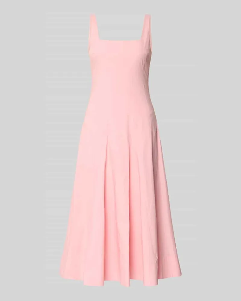 STAUD Knielanges Kleid mit Karree-Ausschnitt Modell 'WILLOW Hellrosa