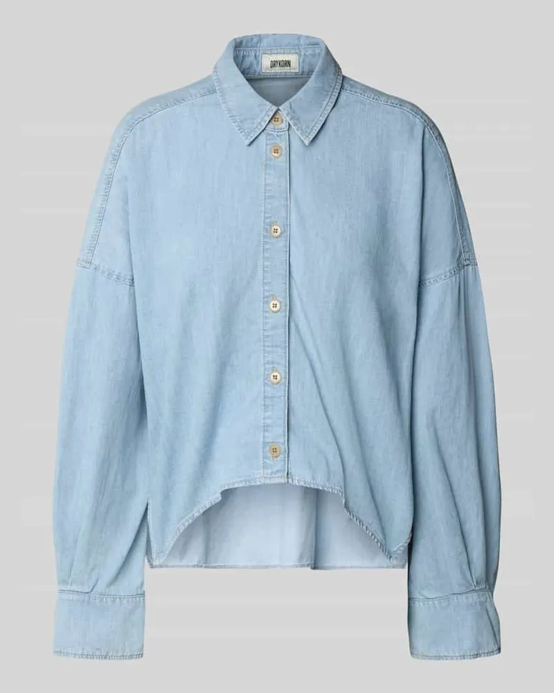 Drykorn Relaxed Fit Jeansbluse Modell 'OSHIA Hellblau
