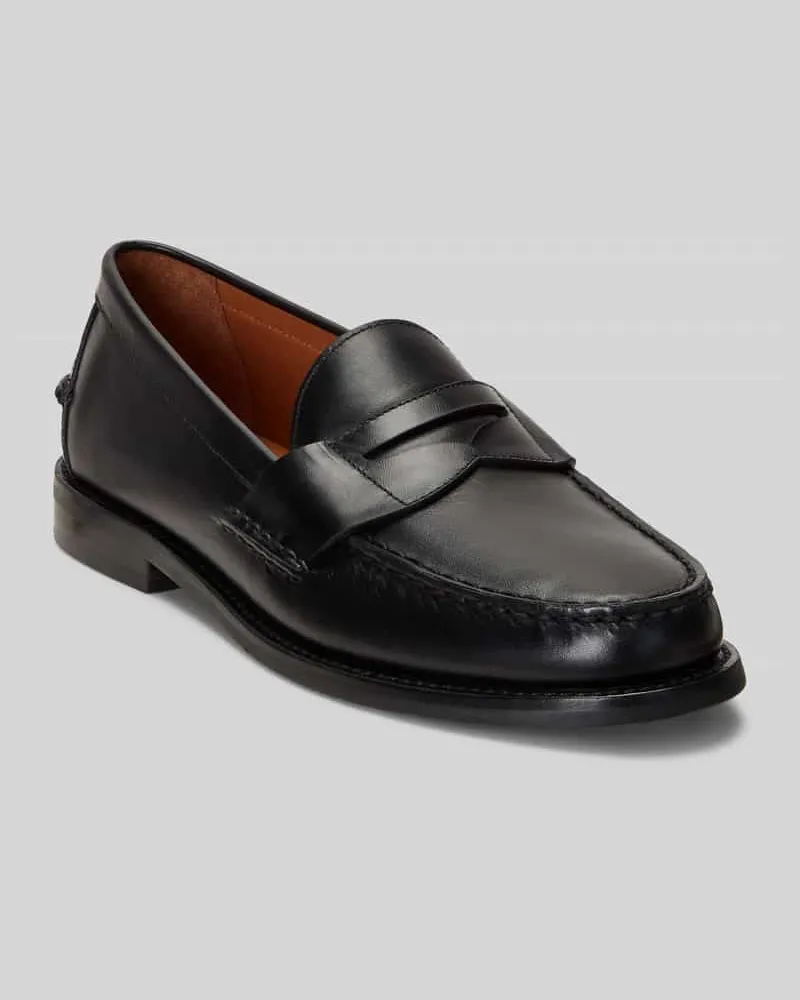 Ralph Lauren Loafer aus echtem Leder Black