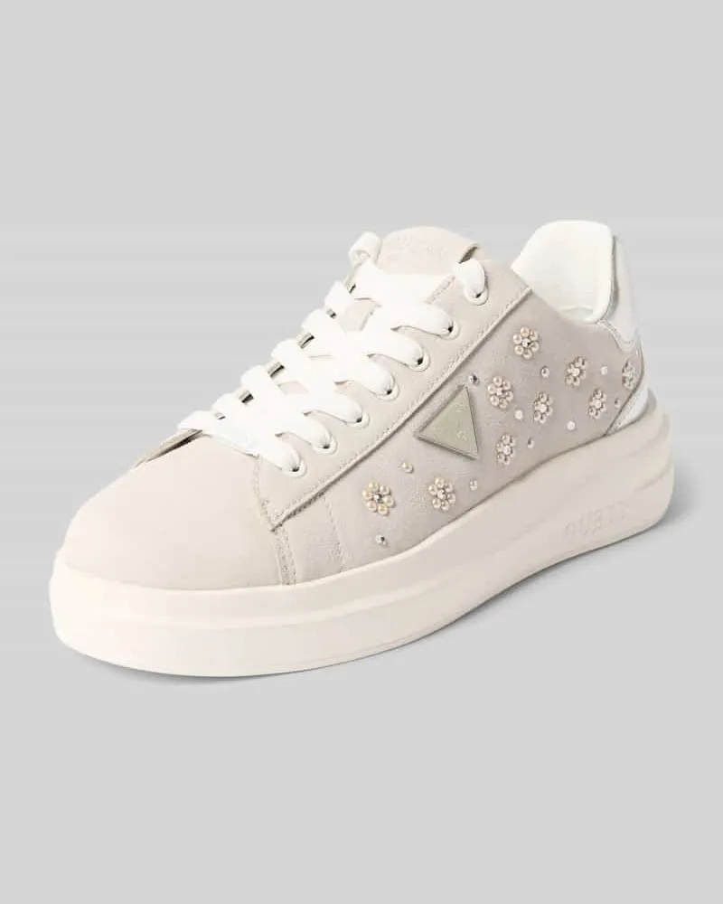 Guess Sneaker mit Perlen Modell 'ELBINA12 Offwhite
