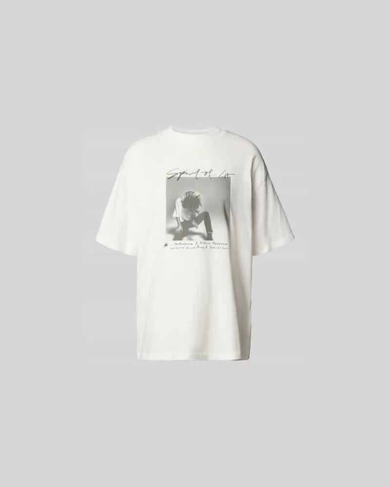 Anine Bing Oversized T-Shirt mit Motiv-Print Ecru