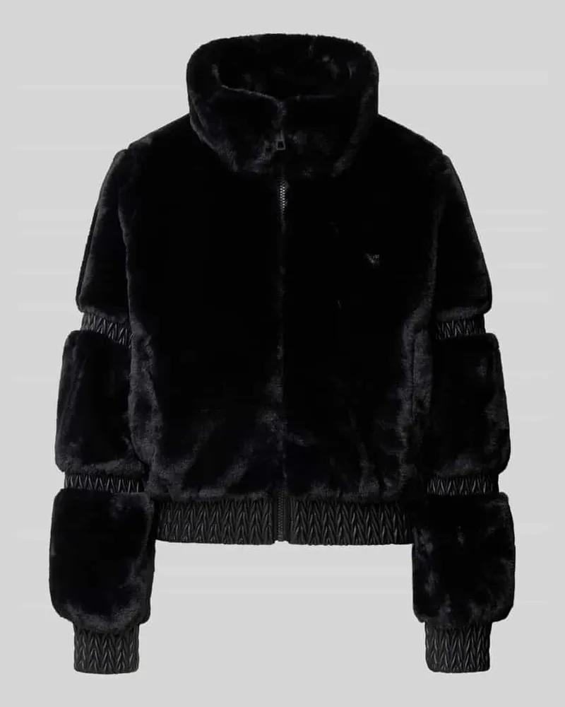 Guess Jacke aus Kunstfell mit Stehkragen Modell 'CARLA Black