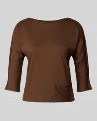 Marc Cain Blusenshirt mit 3/4-Arm Dunkelbraun