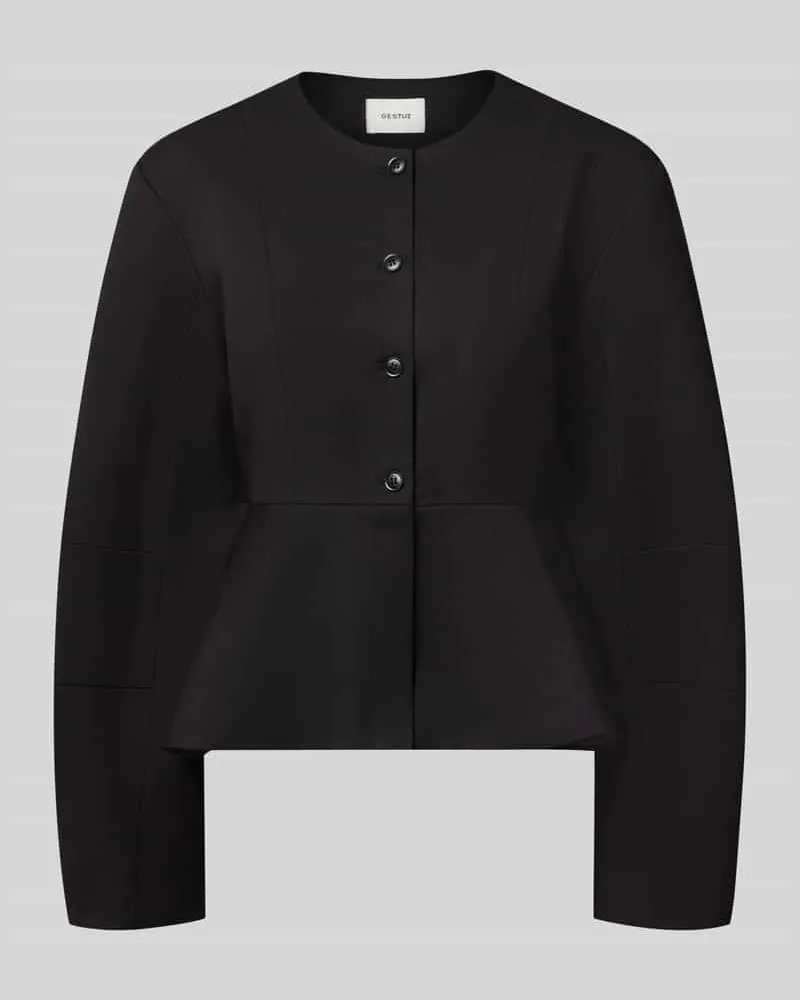 Gestuz Kurzblazer mit Schößchen Modell 'paula Black
