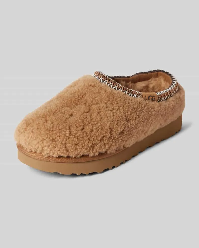 UGG Slides mit Label-Detail Modell 'TASMAN MAXI Camel