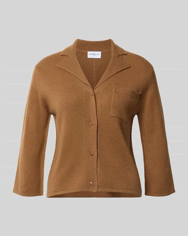 MARELLA Strickjacke aus Leinen-Kaschmir-Mix Modell 'SALPACA Camel