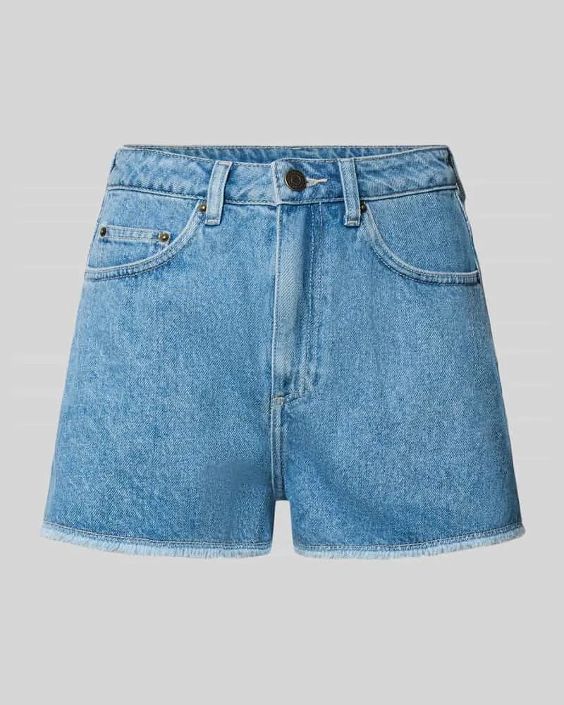 American Vintage Jeansshorts mit Fransen Modell 'JOYBIRD Hellblau