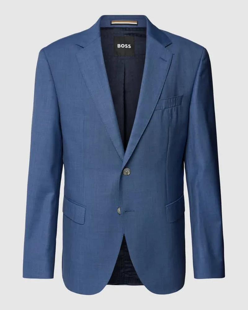 HUGO BOSS 2-Knopf-Sakko aus Schurwoll-Elasthan-Mix Modell 'Jeckson Blau