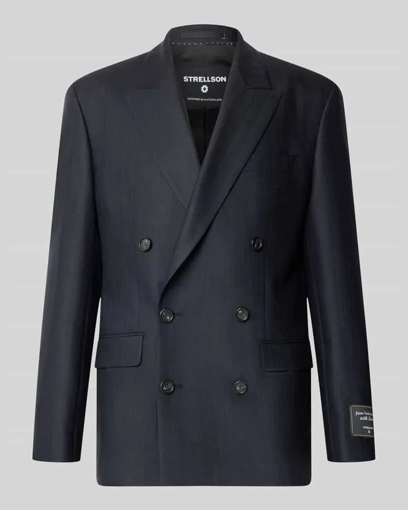 Strellson Regular Fit Sakko aus reiner Baumwolle Modell 'Ashton5 Marine