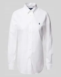 Ralph Lauren Bluse mit Button-Down-Kragen Weiss