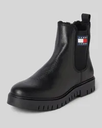 Tommy Hilfiger Chelsea Boots aus Leder mit elastischem Einsatz Black