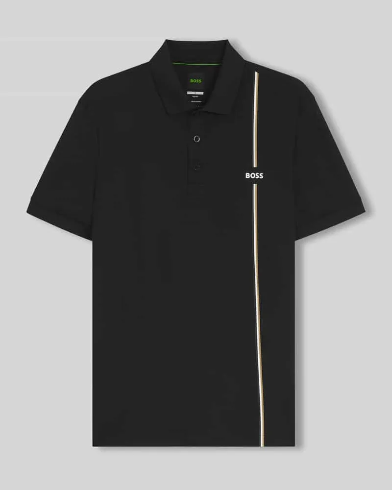 HUGO BOSS Regular Fit Sport T-Shirt mit Logo-Tape Black