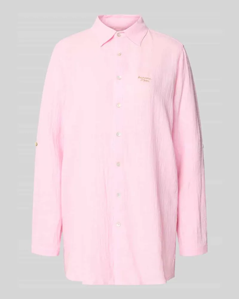 Banana Moon Relaxed Fit Hemdbluse mit floralem Print Modell 'Zelena Rosa