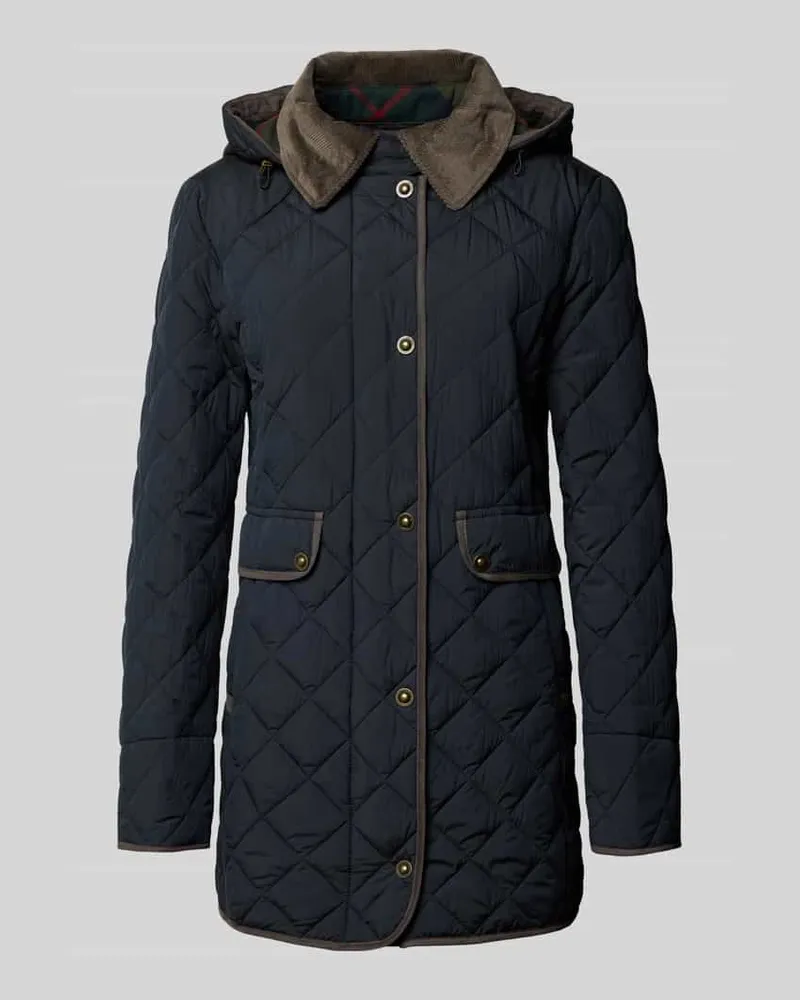 Gil Bret Steppjacke mit Umlegekragen und Pattentaschen Dunkelblau