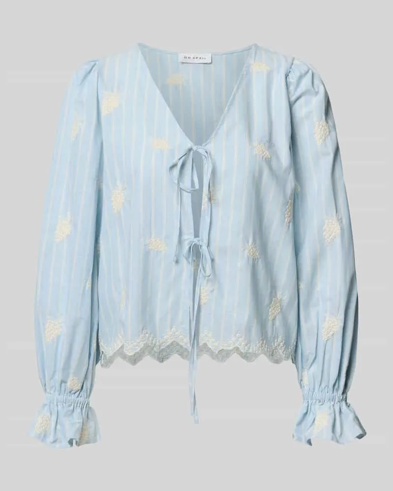 OH APRIL Bluse mit Schnürung Modell 'Ninon Sky
