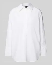 HUGO BOSS Blusenshirt mit Umlegekragen Modell 'Bicona Weiss