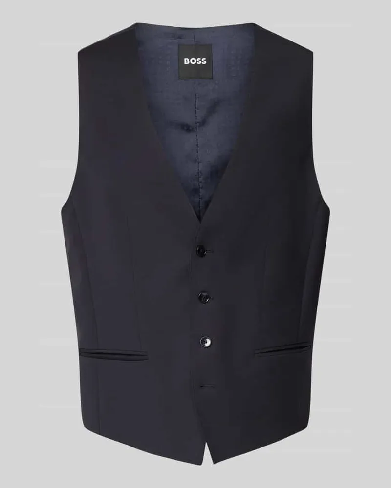 HUGO BOSS Weste mit Knopfleiste Marine