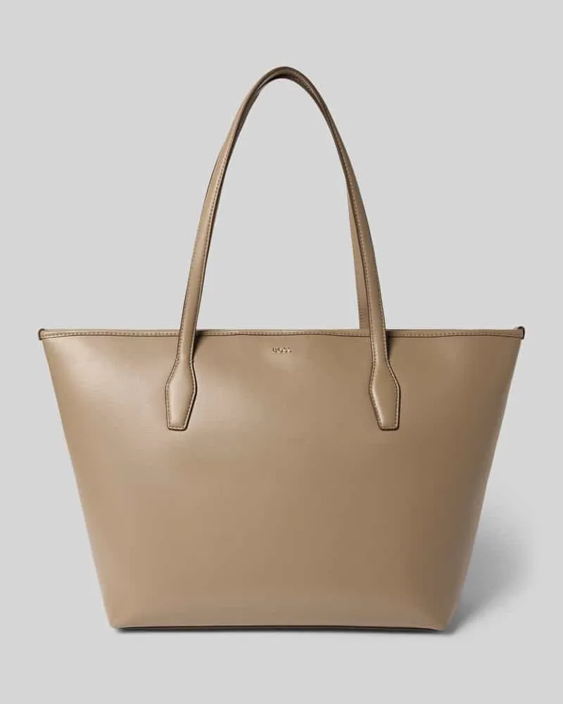 HUGO BOSS Shopper in Leder-Optik Modell 'SANDY Beige