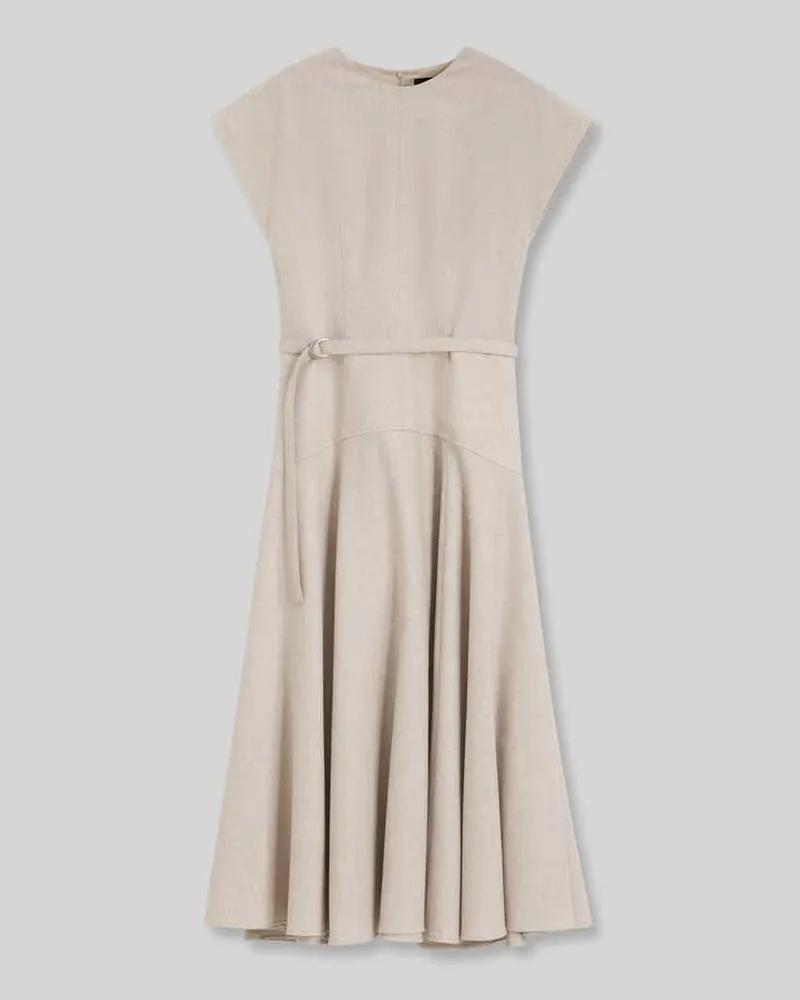 HUGO BOSS A-Linien Freizeitkleid aus Woll-Lyocell-Mix Modell 'Dopala Sand