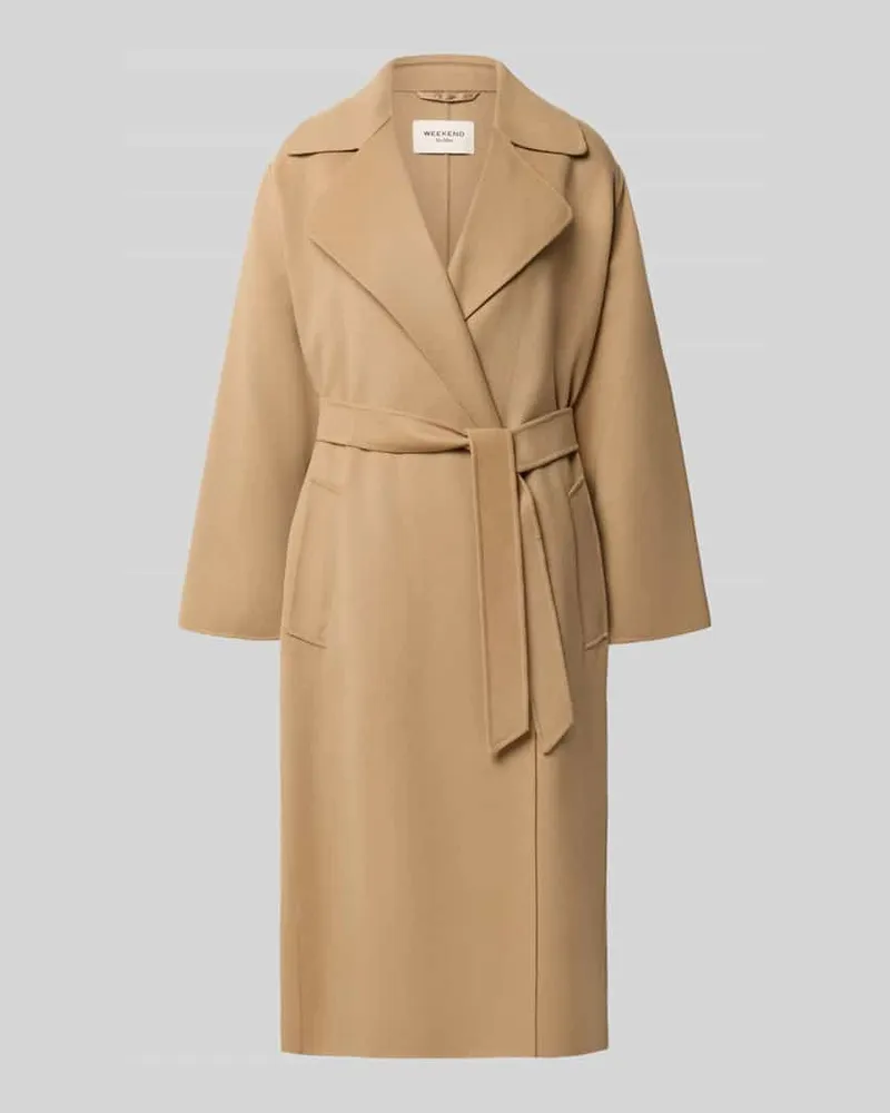 Max Mara Regular Fit Mantel aus Schurwoll-Mix Modell 'OPEROSO Camel