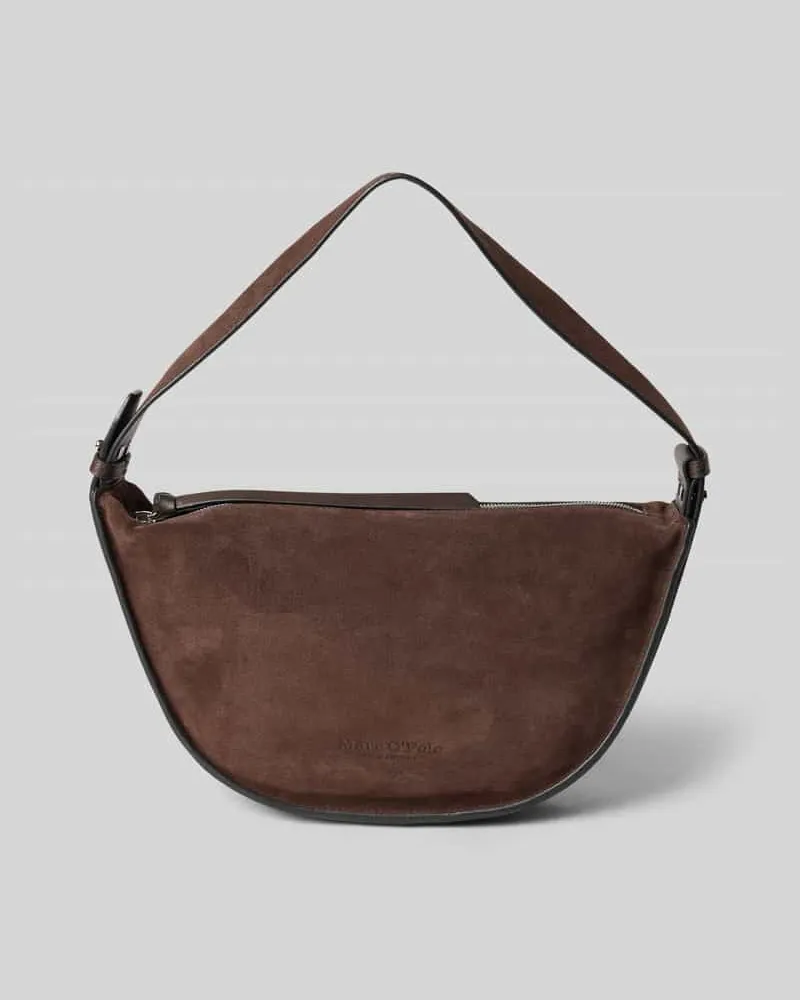 Marc O'Polo Umhängetasche aus echtem Kalbsleder Modell 'AAMI Dunkelbraun