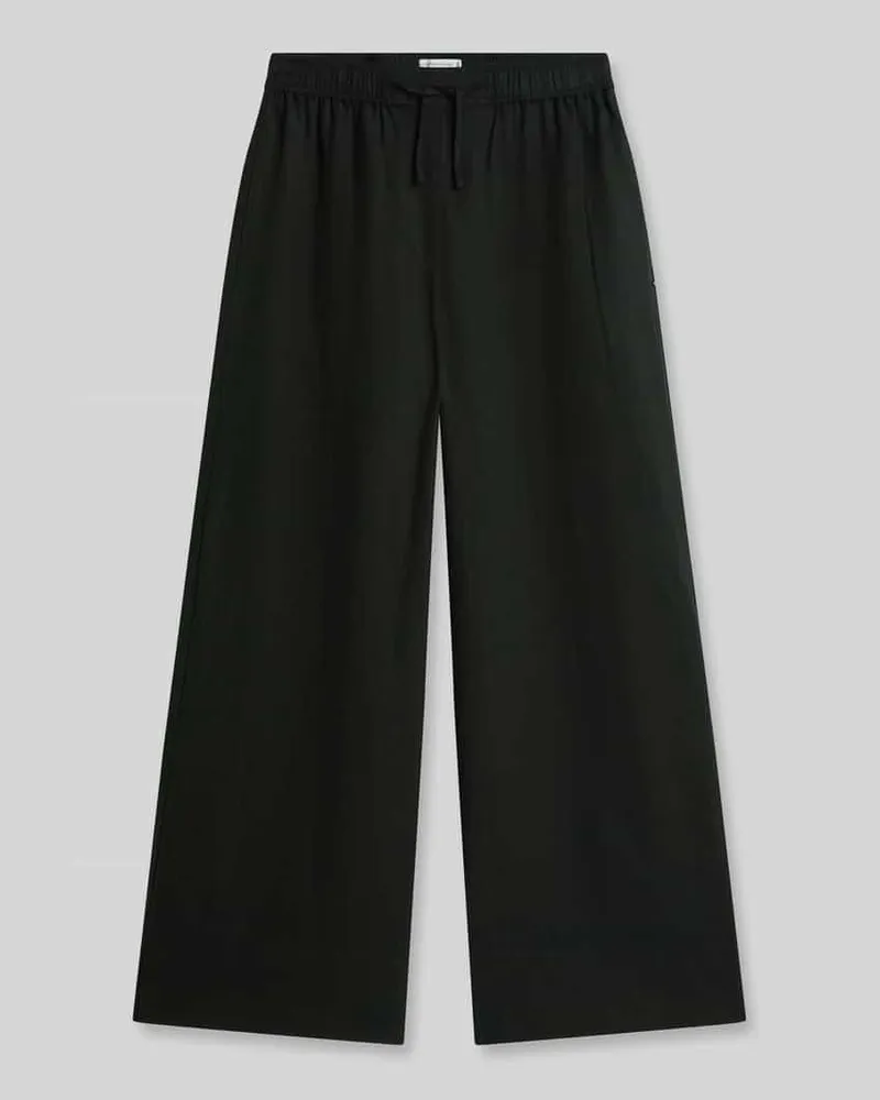 Tommy Hilfiger Loose Fit Weite Hose aus reinem Leinen Black