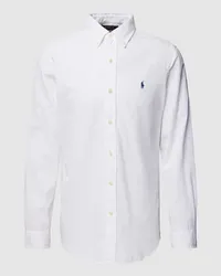 Ralph Lauren Freizeithemd mit Button-Down-Kragen Weiss