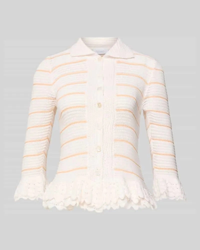 Rich&Royal Strickjacke mit Umlegekragen Ecru
