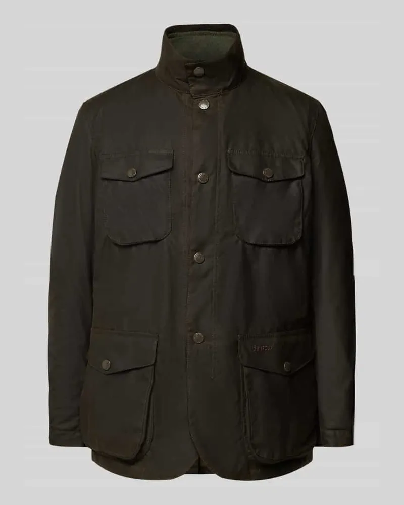 Barbour Regular Fit Jacke aus gewachster Baumwolle Oliv