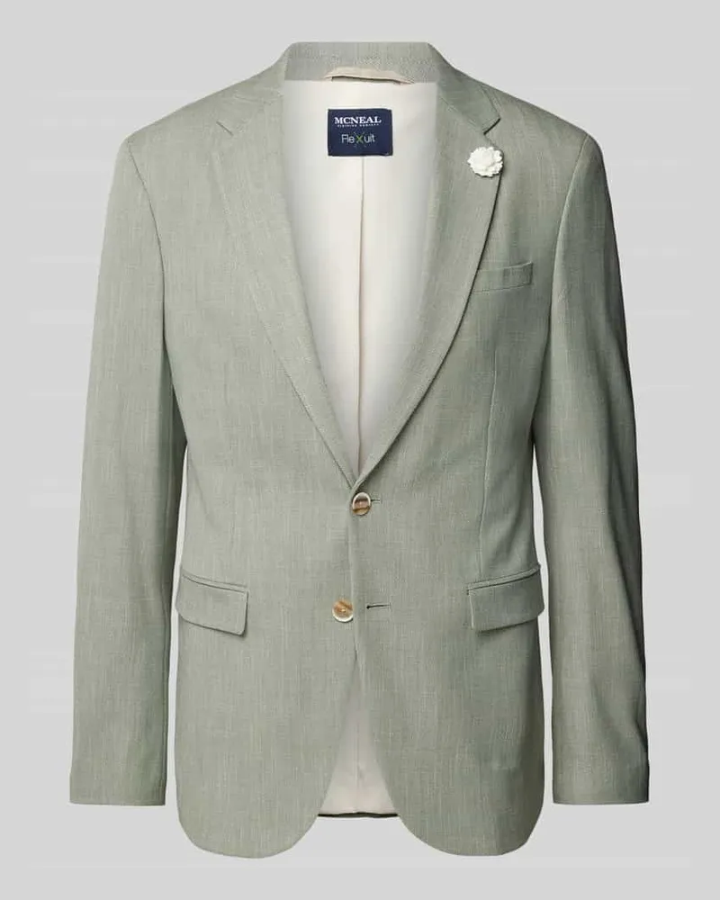 McNeal Slim Fit Sakko mit Pattentaschen Gruen