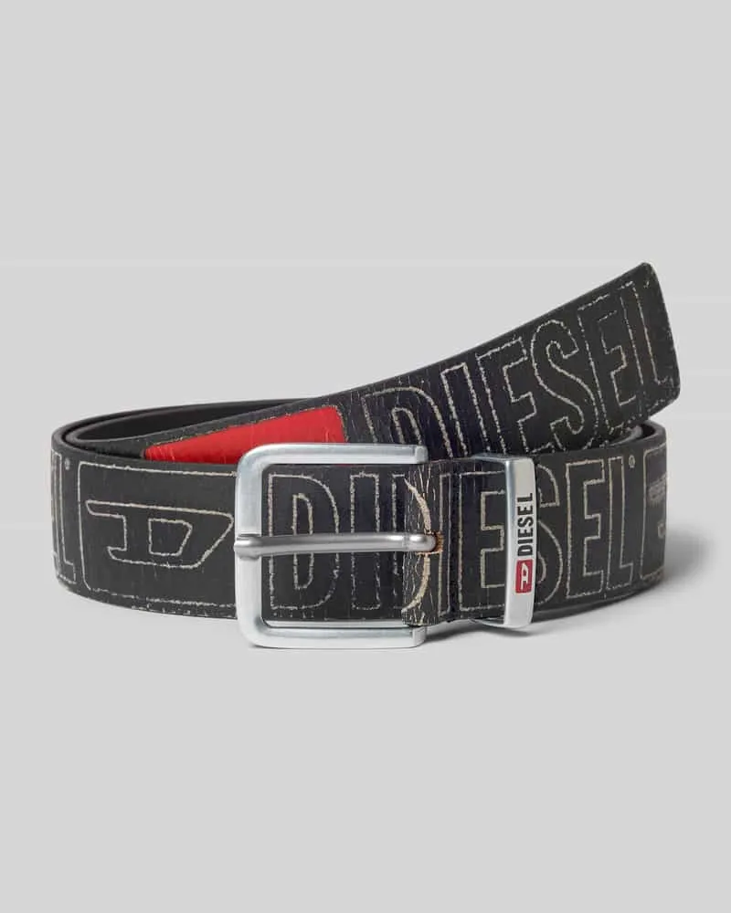 Diesel Ledergürtel aus echtem Leder Black