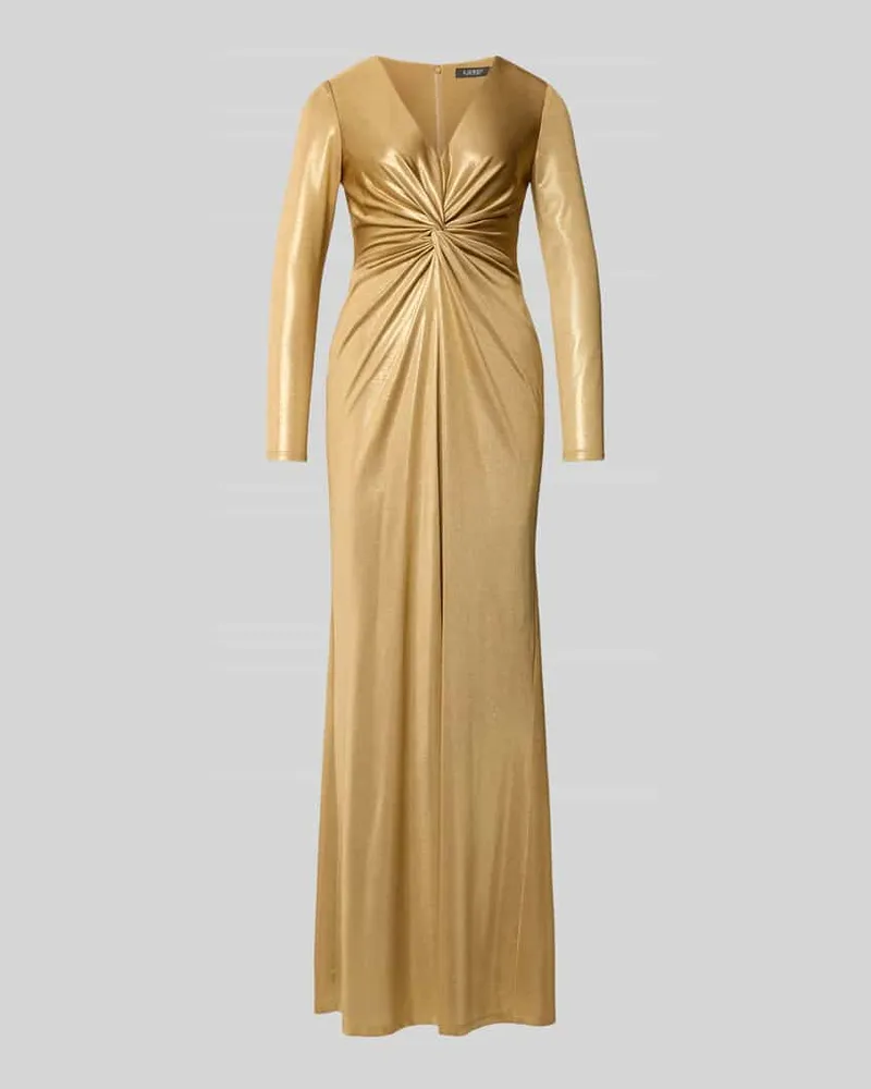 Ralph Lauren Abendkleid mit Knotendetail Modell 'NADIRA Gold