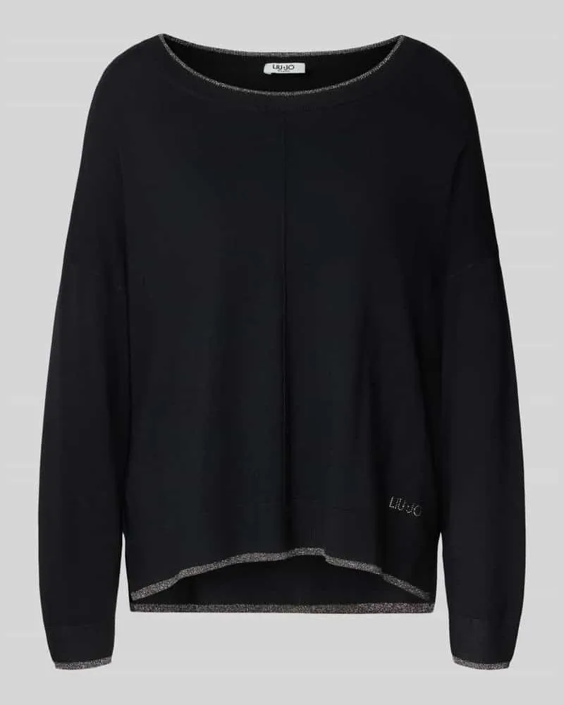 Liu Jo Relaxed Fit Pullover aus Viskose-Mix Modell 'MAGLIA CHIUSA Black
