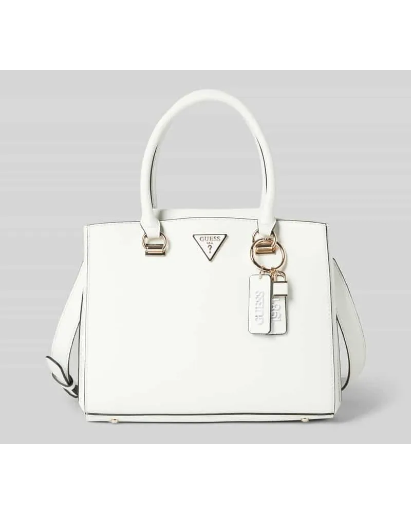 Guess Tote Bag mit Label-Anhänger Modell 'NOELLE Weiss