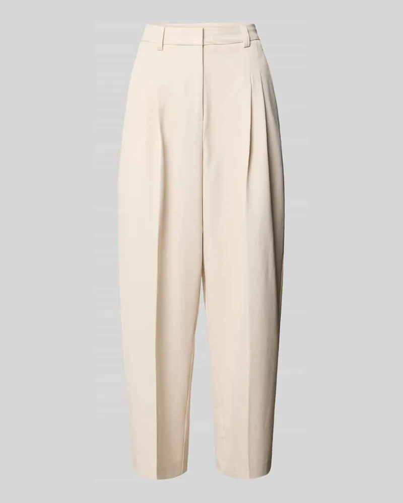 Smith & Soul Straight Fit Cropped Hose mit Bügelfalten Sand