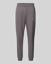 EA7 Regular Fit Sweatpants mit elastischem Bund Mittelgrau