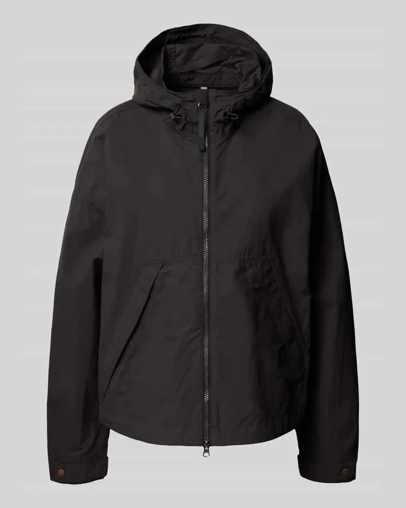 Camel Active Jacke mit Kapuze und Zweiwege-Reißverschluss Black