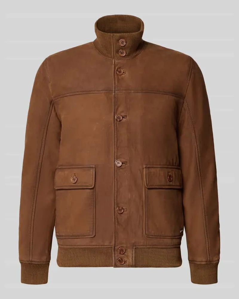 Mauritius Regular Fit Jacke in Leder-Optik Modell 'GORDEN Cognac