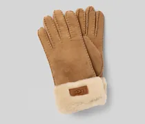 Handschuhe aus Lammleder mit Label-Detail