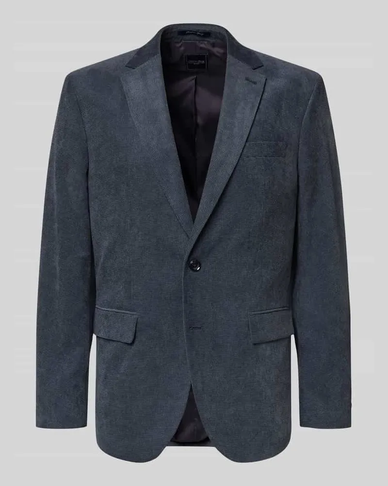 Christian Berg Slim Fit Sakko mit Reverskragen Blau