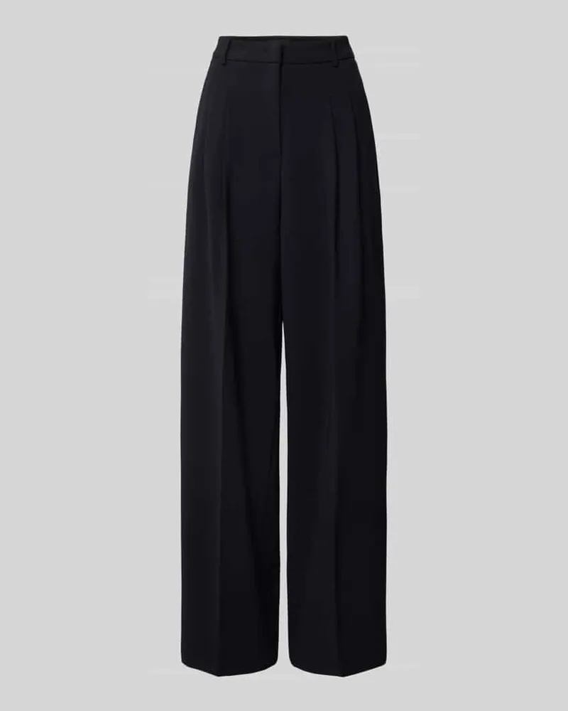 Cambio Wide Leg Stoffhose mit Bundfalten Modell 'ANNY Marine