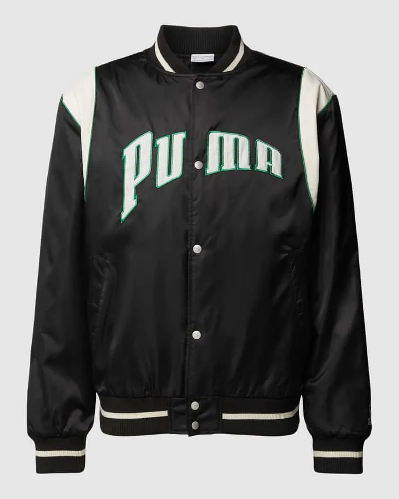 Puma Sweatjacke mit Label-Print Black