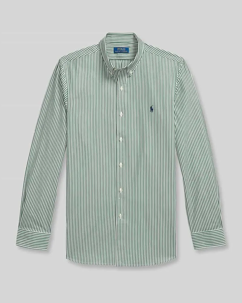 Ralph Lauren Slim Fit Freizeithemd aus Baumwoll-Mix Hellgruen