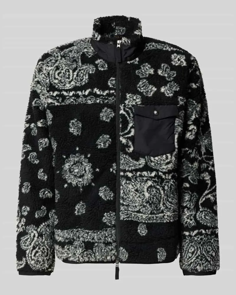 Ralph Lauren Sweatjacke mit Stehkragen Black