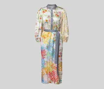 Seidenkleid mit Bindegürtel