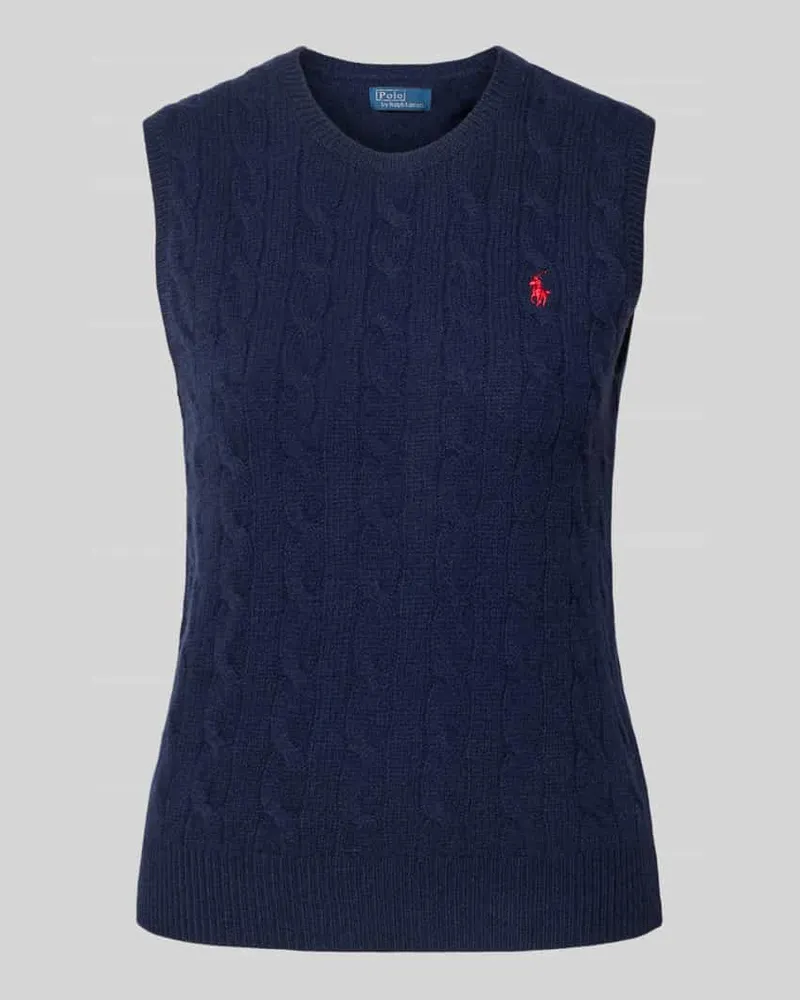 Ralph Lauren Stricktop aus Baumwoll-Kaschmir-Mix Marine