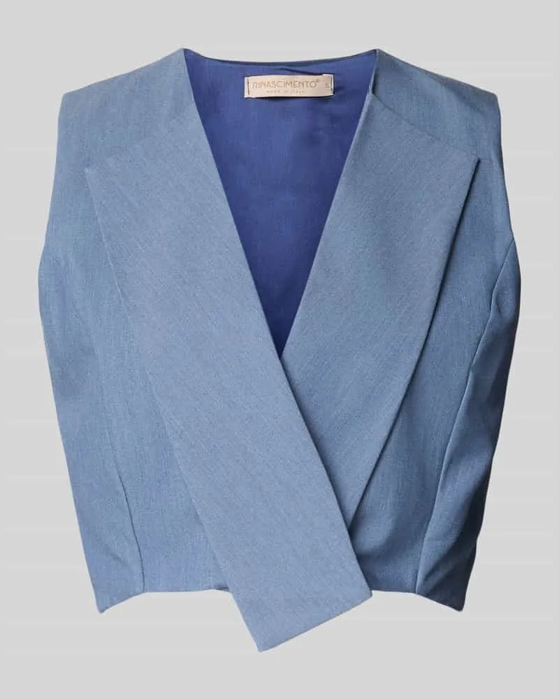 Rinascimento Weste mit Schalkragen und verdecktem Verschluss Hellblau