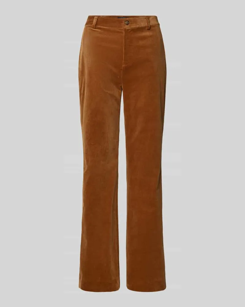 Ralph Lauren Flared Cut Cordhose mit Eingriff- und Gesäßtaschen Modell 'KADEN Camel